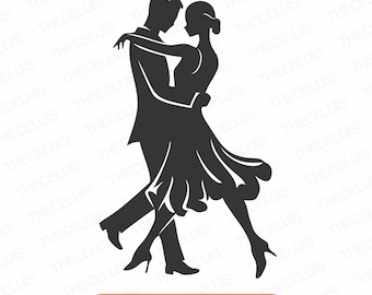 Ballroom Dance SVG PNG DXF Files: Couple Clipart for Cricut, Silhouette (Instant Download)