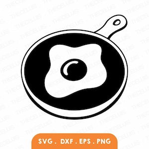 Fried Egg SVG: Cooking Clipart for Cricut & Silhouette (Digital Download)