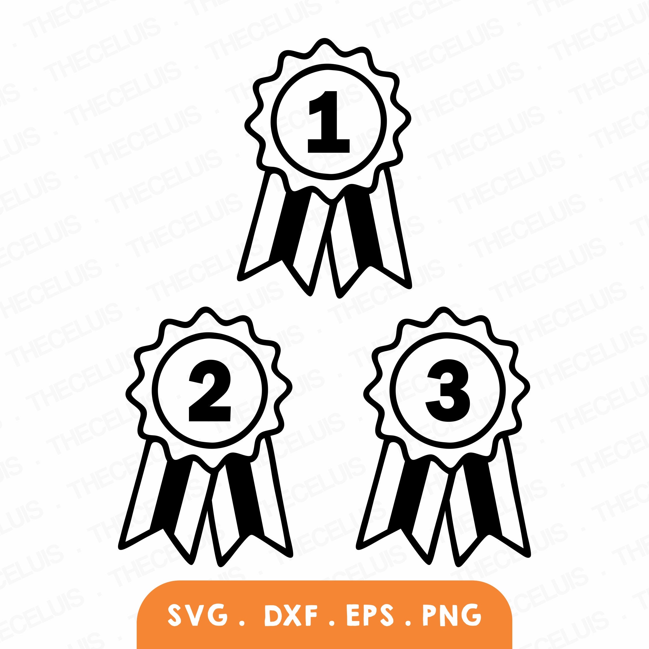 First, Second, Third Badge Svg, Dxf, Eps, Png File Vinyl Cutting File ...