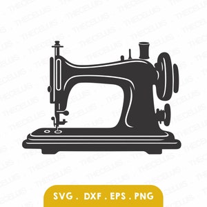 Vintage Sewing Machine SVG: Antique Clipart, Vinyl Cutting File (Digital Download)