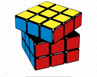 Cubo de Rubik en capas SVG: Archivo digital para cortar, grabar e imprimir (descarga digital)