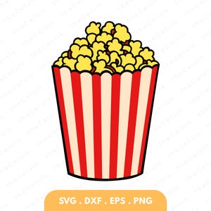 Popcorn Dxf File - Etsy