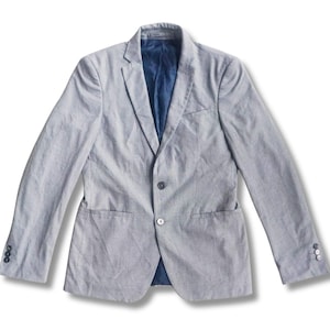 Basic ZARA MAN Slim Fit Grauer Blazer