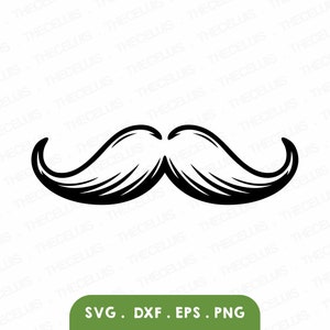 Der schnurrbart ist geschnitten, geschnitten, geschnittene Datei, Gesichtsbehaarung, Schnurrbart Clipart, CNC, Cricut, Silhouette, Instant Download