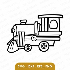 CABEZA DE TREN Archivo Svg, Dxf, Eps, Png - Archivo de corte de vinilo, Archivo digital, Clipart de locomotora, Cricut, Silhouette Cameo, Descarga instantánea