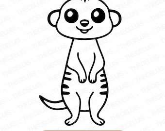 Meerkat SVG PNG Files: Animal Clipart for Cricut & Silhouette (Instant Download)