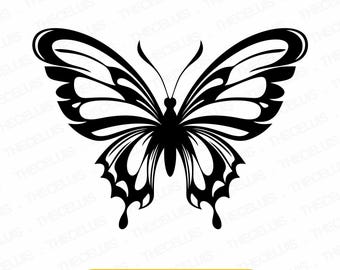 Butterfly SVG DXF PNG File for Cricut Silhouette - Cutting, Engraving: Insect Clipart