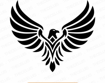 Eagle SVG PNG Files: Flying Bird Icon Clipart, Cricut, Silhouette (Instant Download)