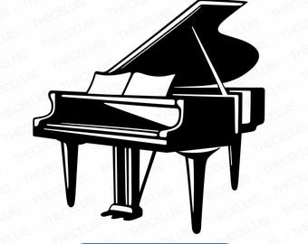 Piano SVG PNG DXF Files: Music Clipart for Cricut & Silhouette (Digital Download)