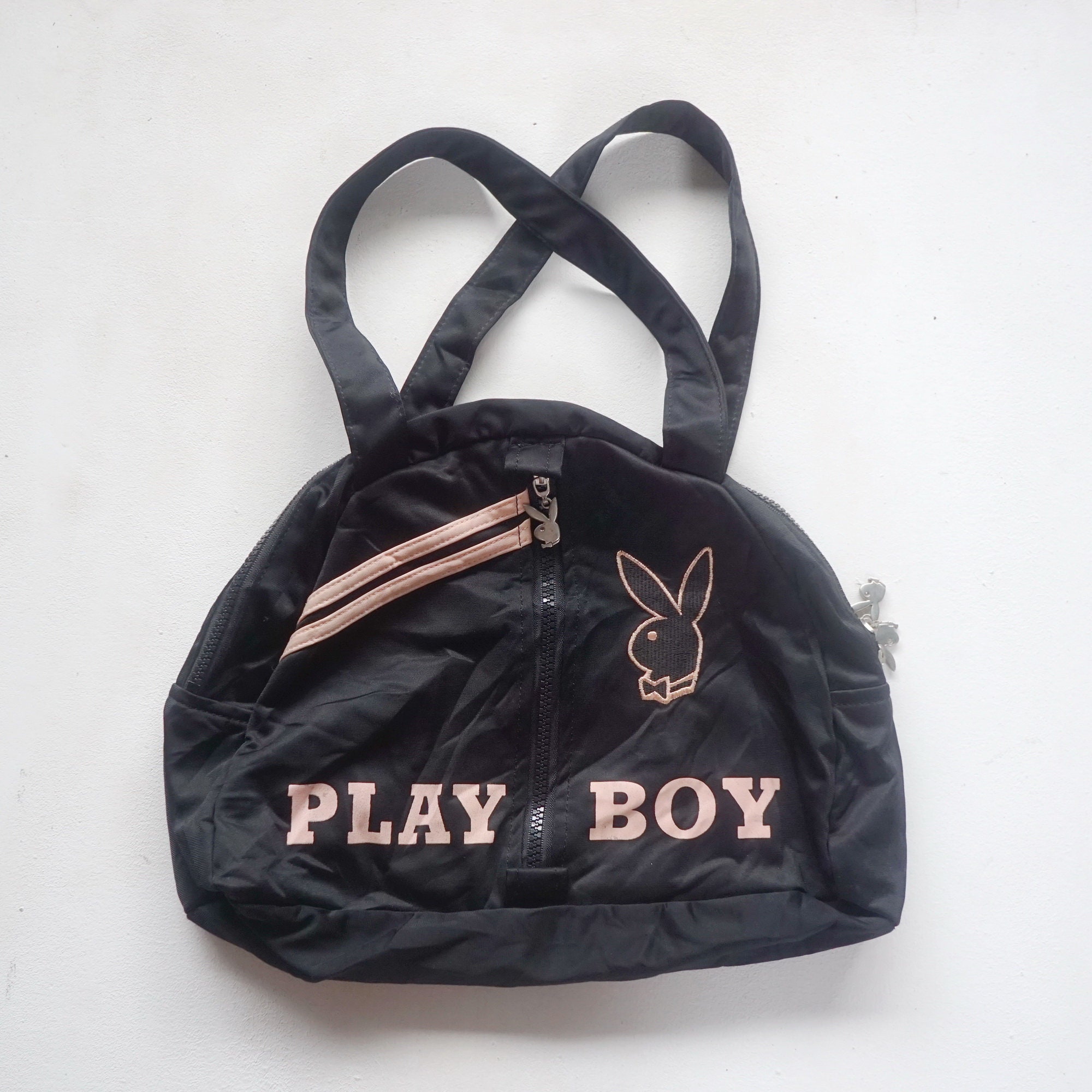 Playboy Bunny Embossed Black Zip Around Wallet Purse Playboy Bunny Charm  NWT | eBay