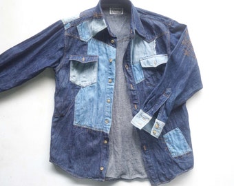 Hakutaku Laser Printed Relax Fit Denim shirt – EVISU