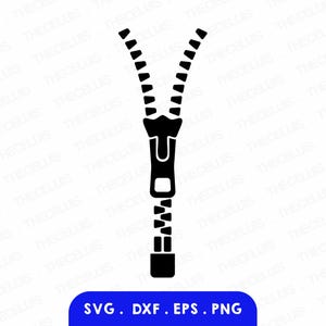 ZIP Svg, Dxf, Eps, Png Files - Vinyl Cutting Zip Engraving, ZIPPER Clipart, Zip Digital File for Cricut & Silhouette, Instant Download