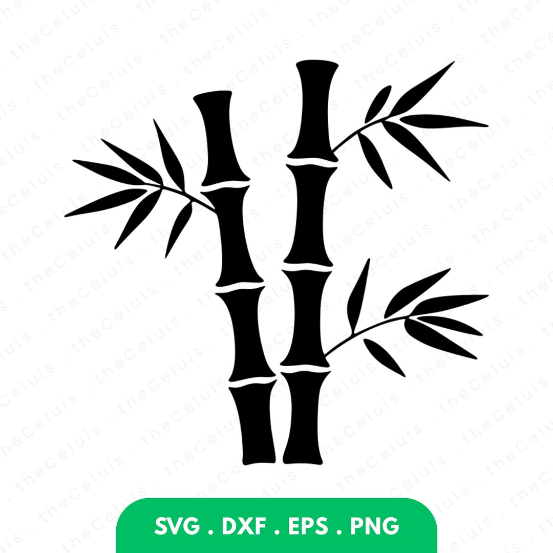 Bamboo SVG PNG Files: Plant Clipart for Cricut, Silhouette (instant ...
