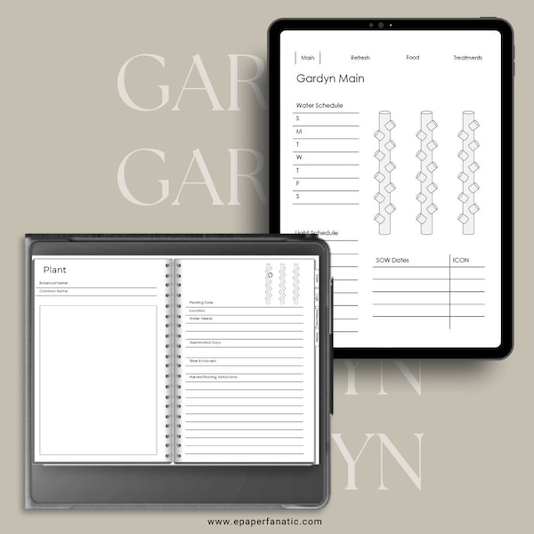 Gardyn Digital Notebook (Three Versions)