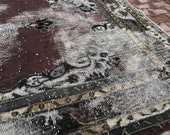 Black rug,7 39 39 x11 39 4 39 39 rug,Oushak Rug,Vintage Rug,Area Rug,Home Living,Floor Rug,Anatolian Rug,Rugs,Special Carpet,bohemian rug,pastel rug