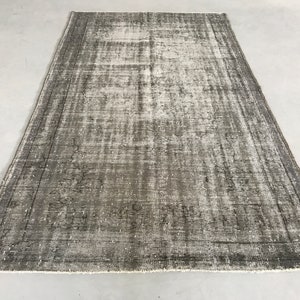 5.3x9.5 ft, VINTAGE TURKISH RUG, Oushak Rug, Handmade Rug, Farmhouse Decor, Boho Decor, Wool Rug, Distressed Rug, 5x10 Area Rug, Home Decor