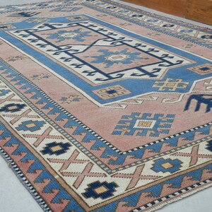5.2x8.3 ft, SPECIAL TURKISH RUG, Vintage Rug, Oushak Rug, 5x8 Area Rug, Hand knotted Rug, Home Decor, Bohemian Rug, Wool Rug, Large Area Rug