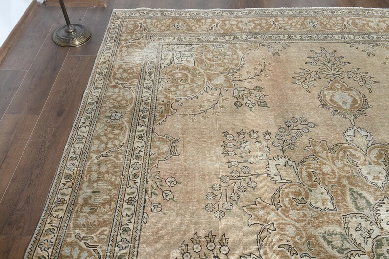 Großer Vintage Handgeknüpfter Wollteppich im Persischen Stil Bild 6