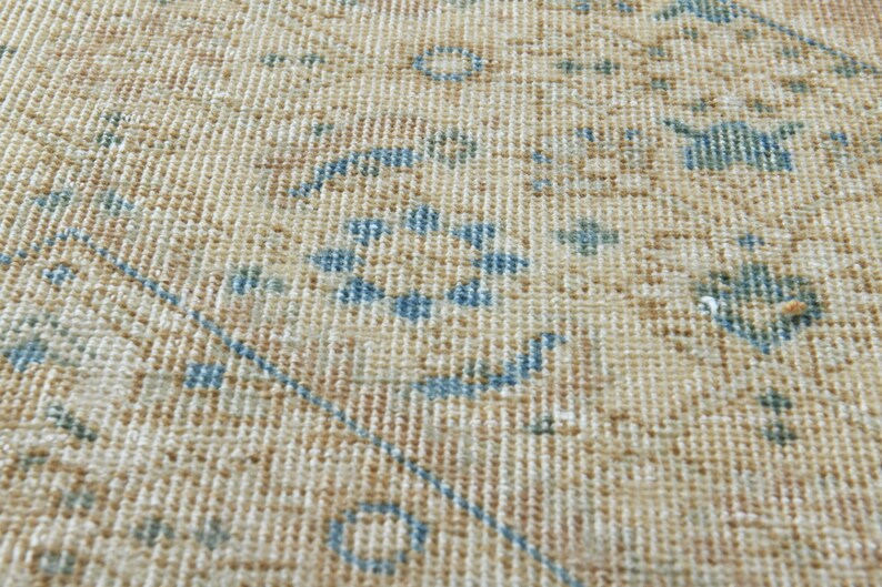 Oversized Orange Persian Rug, Vintage Wool Handmade Carpet (9'8x12'3ft) image 3