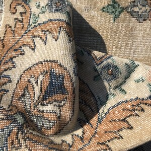 6x9 Vintage Rug, Turkish Rug, Beige Rug, Area Rug, Anatolian Oushak Rug, Living Room Rug, Bedroom Rug, Antique Rug, Home Decor, 5&#39;9&quot;x9&#39;2&quot;