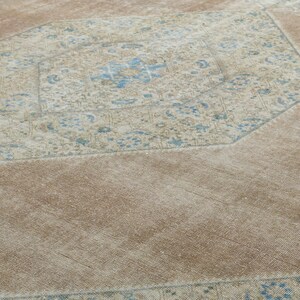 Oversized Orange Persian Rug, Vintage Wool Handmade Carpet (9'8x12'3ft) image 5