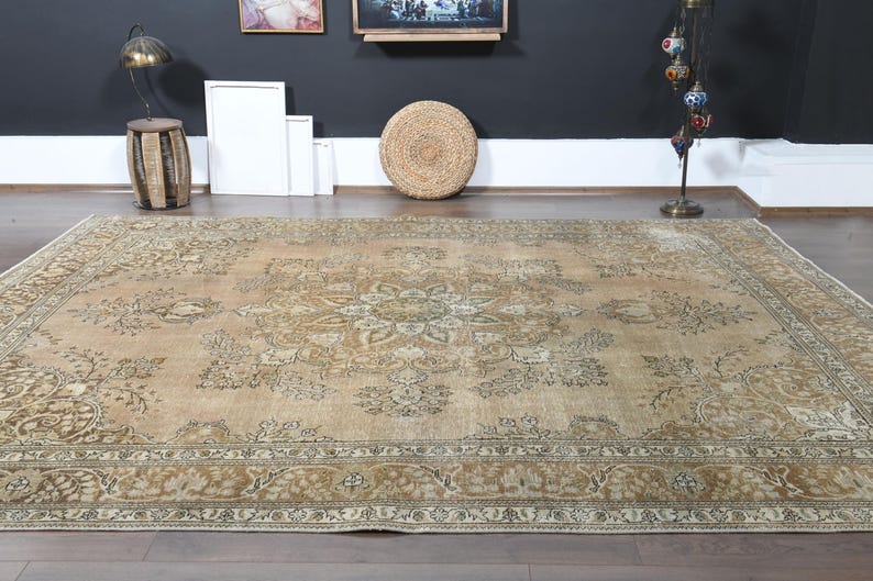 Großer Vintage Handgeknüpfter Wollteppich im Persischen Stil Bild 10