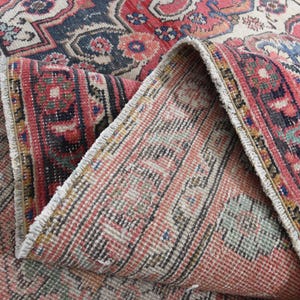 9&#39;5x12&#39;6 ft, PINK BOHEMIAN RUG, Persian Oversized Rug, Living Room Rug, 10x13 Area Rug, Washable Rug, Home Decor, Vintage Handwoven Wool Rug