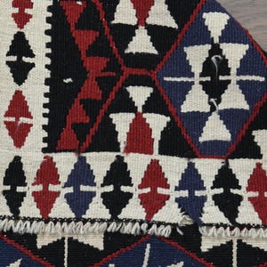 Handvävd kelimmatta, vintage turkisk ullmatta 96 x 200 cm bild 9