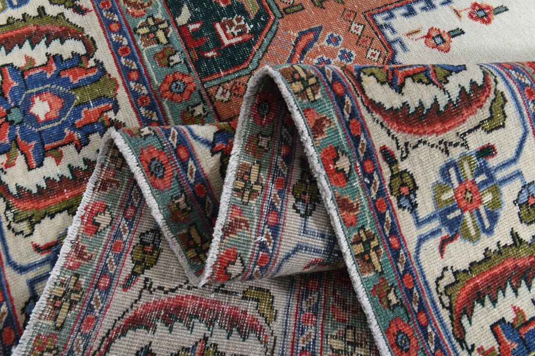 Colorful Persion Rug Oversized Colorful Persian Rug, Vintage Wool and Cotton 9'6x13'5 Ft - Etsy