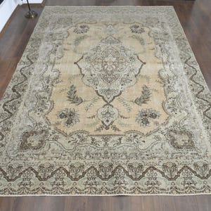8&#39;7x12&#39;3 ft, OVERSIZED PERSIAN RUG, Minimalist Decor, Area Rug, Vintage Rug, Anatolian Rug, 9x12 Rug, Handwoven Rug, Area Rug, Bohemian Rug