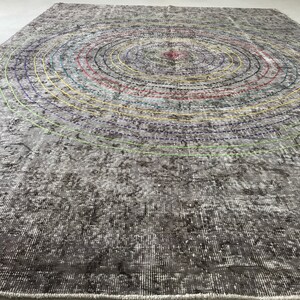 7&#39;1x9&#39;9 ft, TURKISH AREA RUG, Vintage Rug, Oriental Rug, Oushak Rug, Handwoven Rug, 7x10 Area Rug, Large Rug, Knotted Rug, Living Room Rug