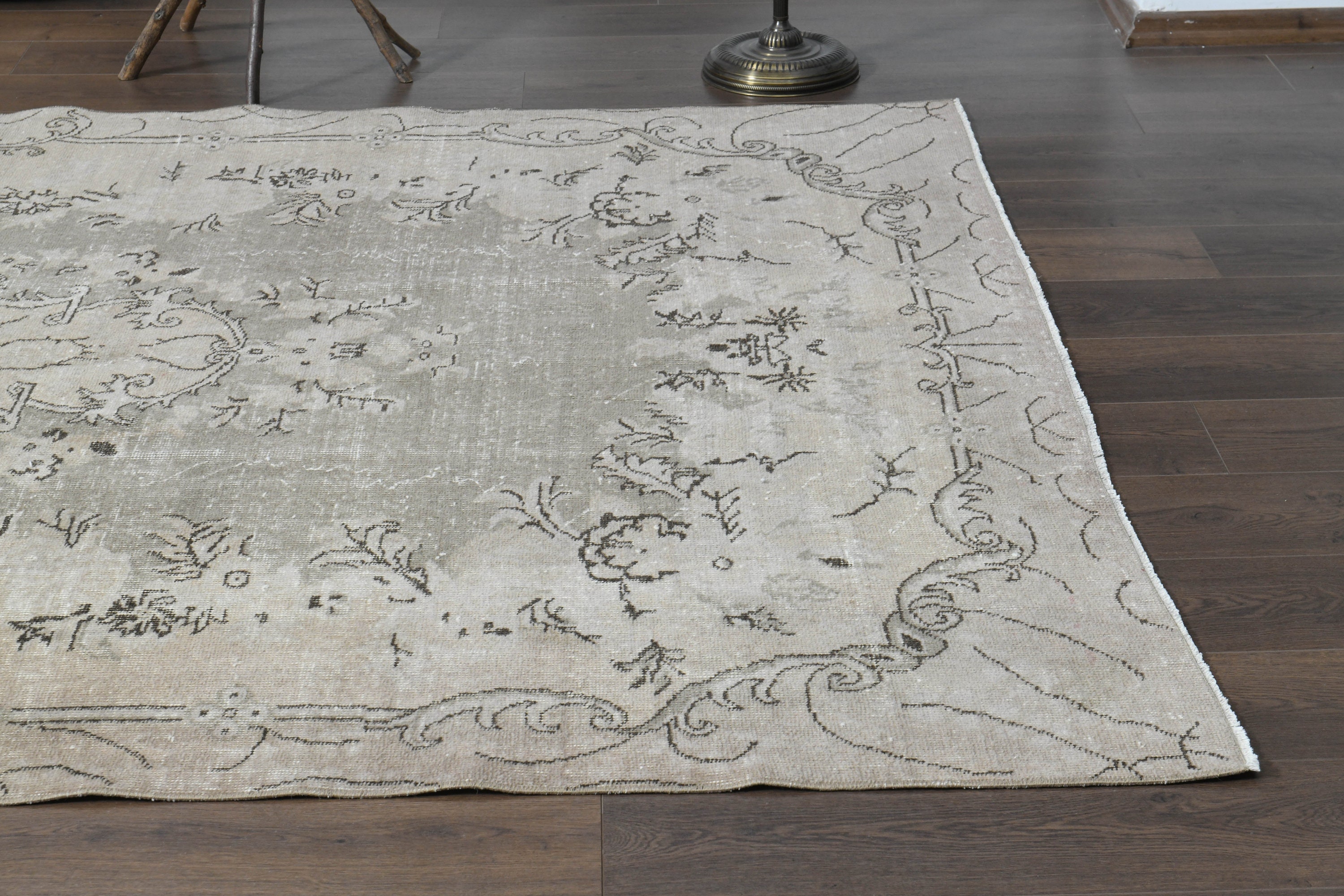 ベージュ　ヴィンテージラグ　トルコラグ ベージュ ヴィンテージラグ トルコラグ トルコ製ヴィンテージ