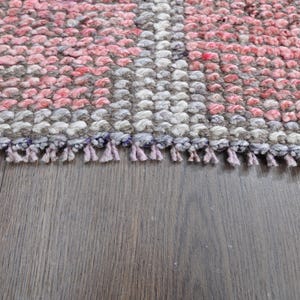 2&#39;9x9&#39;5 ft, HERKI RUNNER RUG, Vintage Turkish Oushak Rug, Hallway, Entryway, Kitchen Rug, Wool Rug, Home Decor, 3x10 Rug, Pink Herki Runner