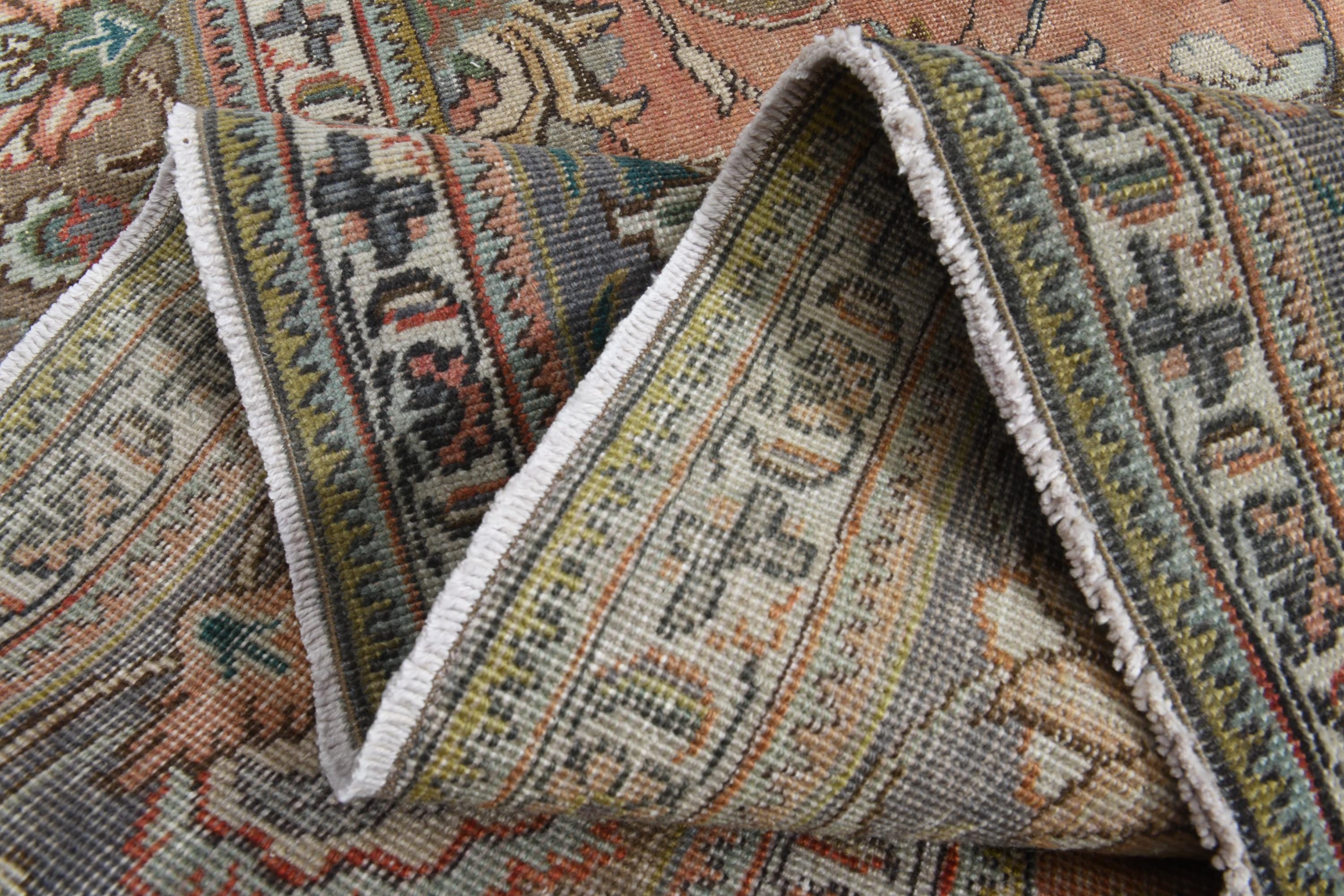 10 x 12フィート、オレンジペルシャラグ、ヴィンテージ