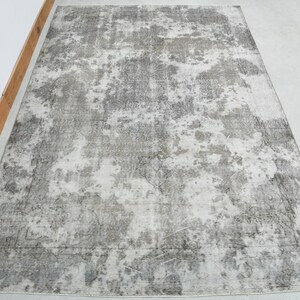 6&#39;8x10&#39;1 ft, VINTAGE ANATOLIAN RUG, Turkish Rug, Oushak Rug, Distressed Rug, Handwoven Rug, 7x10 Rug, Neutral Wool Rug, Area Rug, Washable