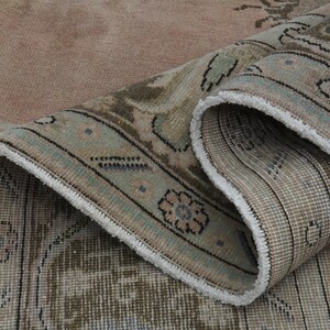 Alfombra antigua de lana tejida a mano de 9x12, estilo bohemio.