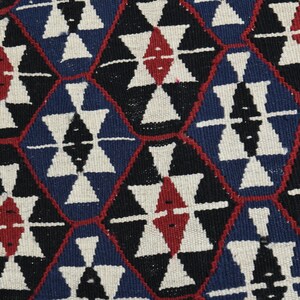 Handvävd kelimmatta, vintage turkisk ullmatta 96 x 200 cm bild 8
