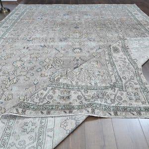 8&#39;5x11&#39;8 ft, OVERSIZED ANTIQUE RUG, Purple Gray Beige, Vintage Rug, Handwovem Wool Rug, Living Room Rug, 9x12 Area Rug, Large Rug, Star