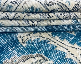 8.4x12.2 ft, VINTAGE BLUE RUG, Turkish Area Rug, Rug For Living Room, Home Decor, Authentic Wool Rug, Oushak Rug, Oversize Rug, Oriental Rug