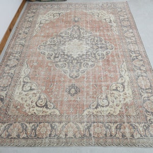 9&#39;4x13&#39;4 ft, LUXURY OVERSIZED RUG, Oushak Wool Rug, Vintage Area Rug, Floor Rug, Area Rug, Handwoven Rug, 9x13 Large Rug, Star, Living Room