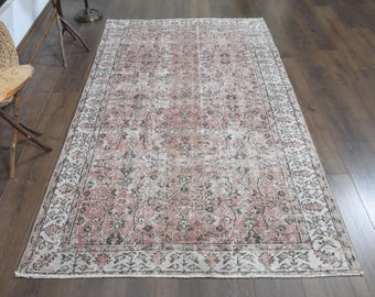 ヴィンテージラグ、トルコラグ、4x6 アクセントラグ、ウシャクラグ