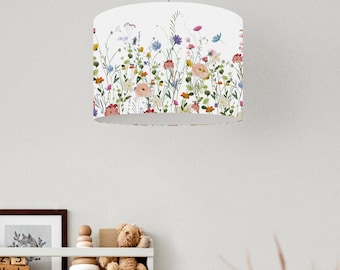 Lampshade wildflowers, lampshade floral, ceiling lamp flowers, lampshade living room kitchen floral pattern