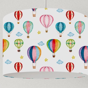 Lamp children's room with hot air balloons, lampshade children's room, lampshade floor lamp