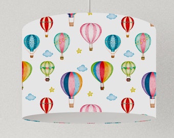 Lamp children's room with hot air balloons, lampshade children's room, lampshade floor lamp