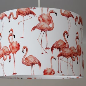 Flamingo lampshade for ceiling lamp and floor lamp – Handmade lamp for living rooms & children&#39;s rooms