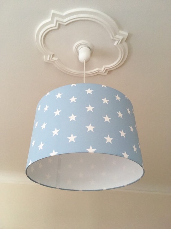 Hanging Lamp Nursery Lampshade Kids Stars Ceiling Lamp Lamp Stars Blue Lamp Baby Equipment Lamp With Stars Baby Room