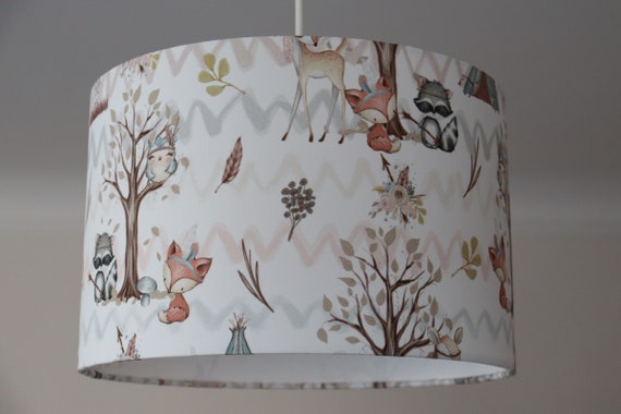 Lampe chambre d'enfant, abat-jour fille, lampe enfant animaux de