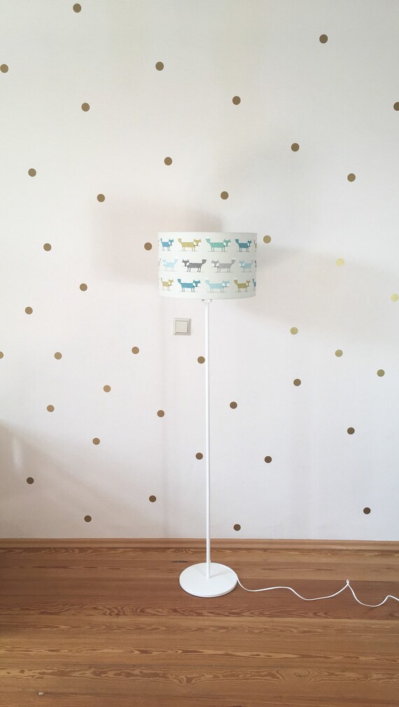 Floor Lamp Children Room Foxes Lampshade S Lamps