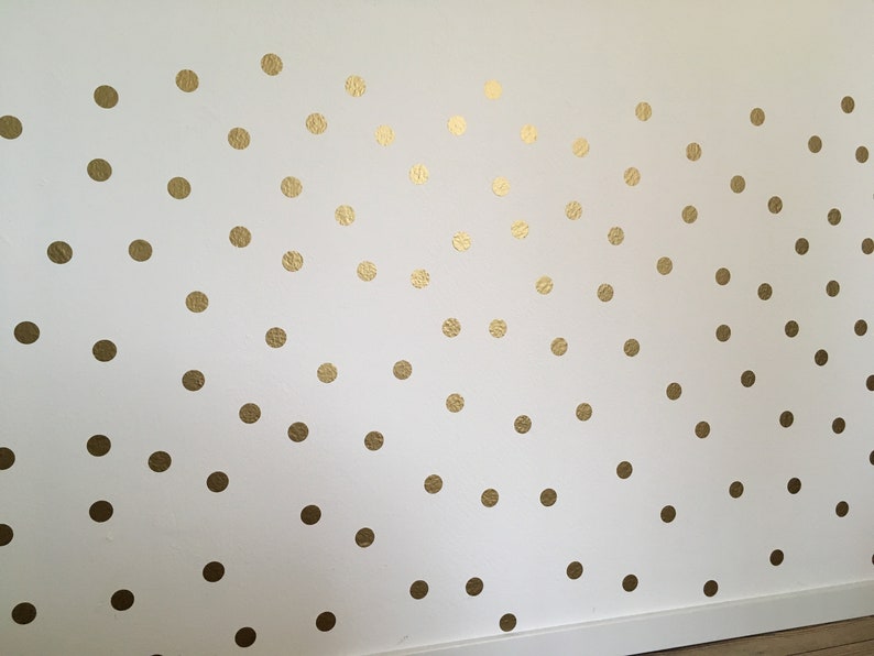 Wandtattoo Kinderzimmer Gold Wandaufkleber Kinderzimmer Wandtattoo Punkte GOLD Deko
