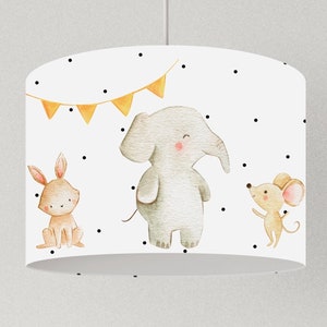 Children&#39;s room lamp dots animals, lampshade ceiling, children&#39;s room lamp elephant, baby lamp, gift birthday baptism children